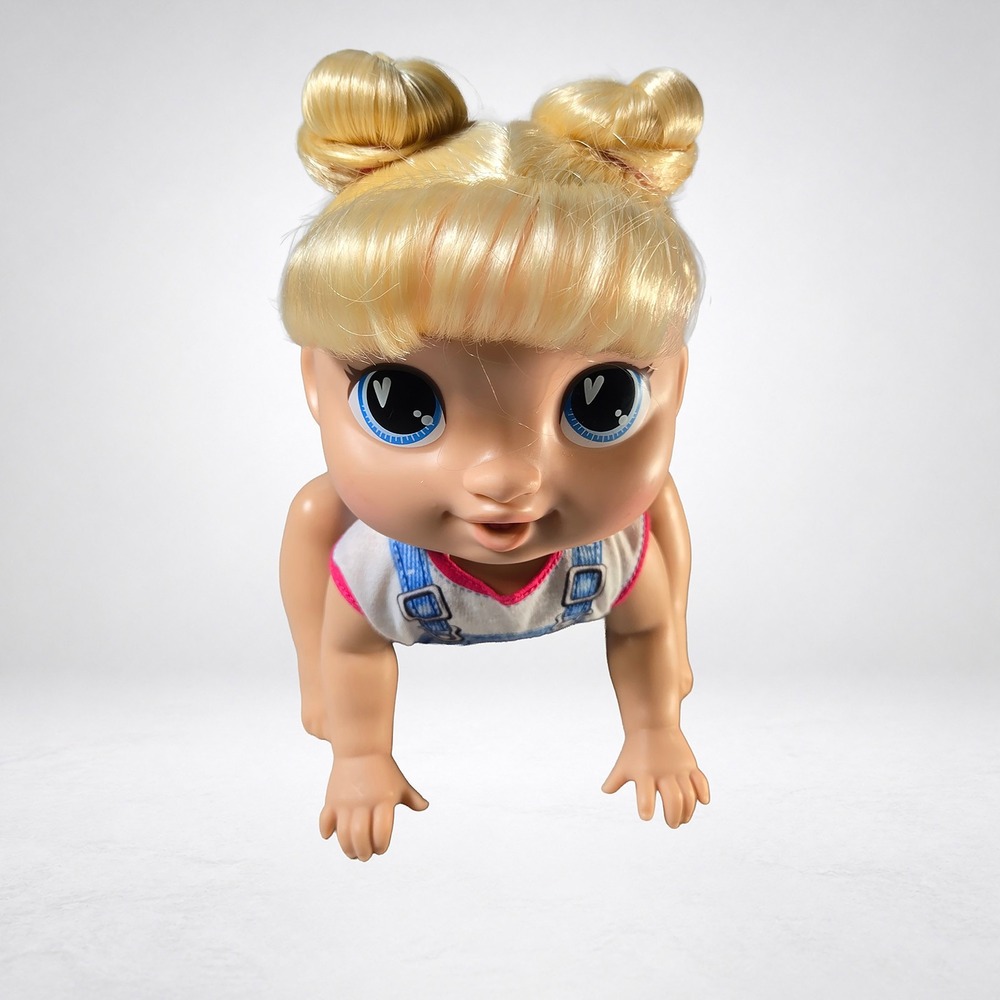 Baby Alive Crawl n Play Harper Hugs Doll F9709 Blonde Crawls & Talks Hasbro 2023